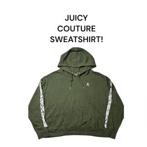 NWOT JUICY COUTURE Sport Green Wildcat Fleece Hoodie Womens Sweatshirt Small